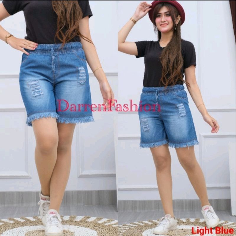 Celana Hot Pants Kika . Celana Pendek Hot Pants Ripped Jeans Denim . Celana Pendek Wanita