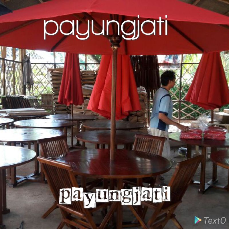 SET BANGKU KURSI PAYUNG KAFE  TENDA TAMAN