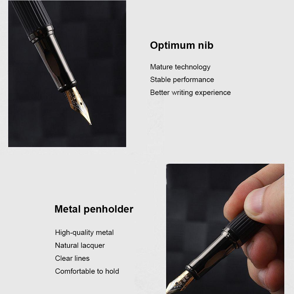 R-flower Ink Fountain Pen Siswa Sekolah Bisnis Logam