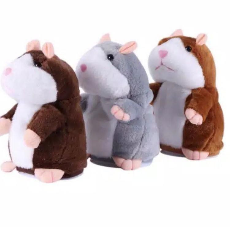 Mainan edukasi boneka talking hamster bisa bicara bergerak meniru rekam suara mainan anak hamtaro .