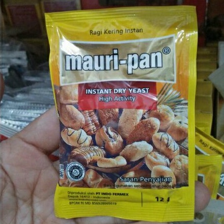 

Mauripan ragi kering instan 12 gr instant dry yeast high activity