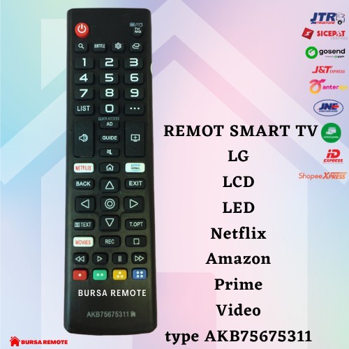 Remot / REMOTE TV SMART LCD LED Netflix Amazon Prime Video LG type AKB75675311 / ecer dan grosir