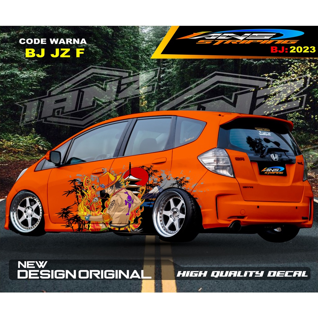 STIKER DECAL MOBIL HONDA JAZZ BRIO AGYA AYLA / VARIASI STICKER BODY SAMPING MOBIL BRIO MOBIL JAZZ / STIKER MOBIL