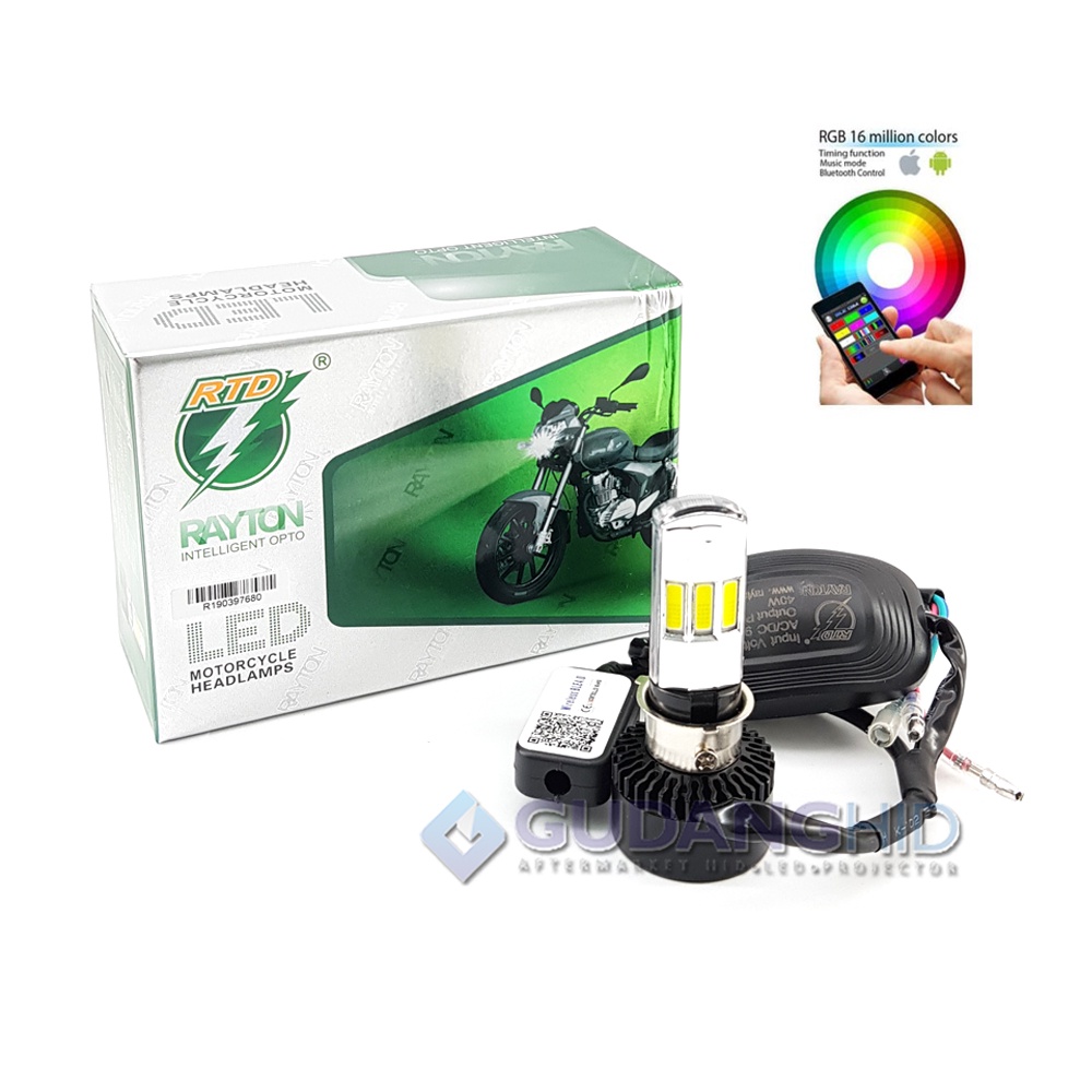 Lampu LED Motor 6 Sisi RGB AC DC 35W 6 Mata 100% ORI RTD M02M RGB APP