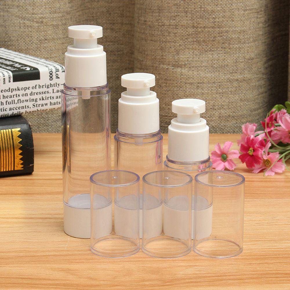 Rebuy Toiletries Container 15ml/30ml/50ml Airless Botol Travel Mini Vacuum Pump Vessel Parfum Plastik