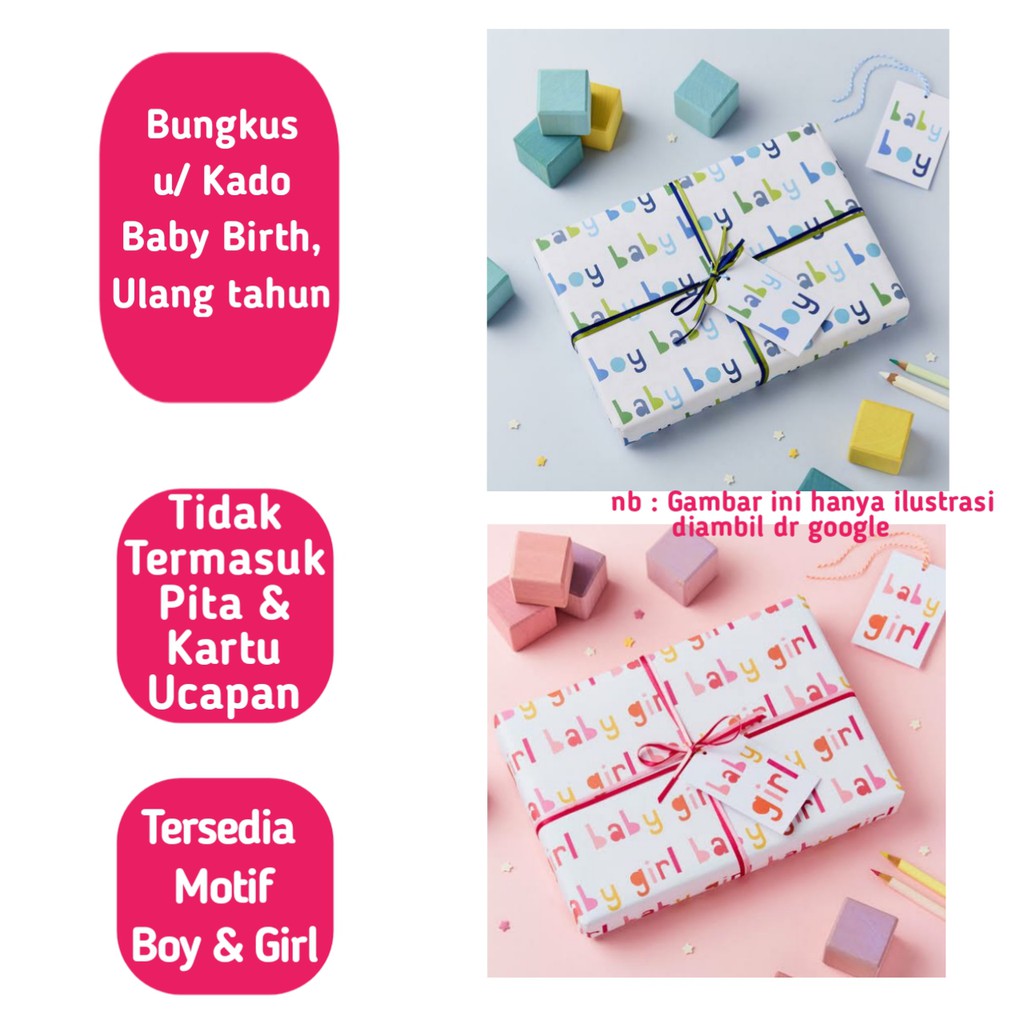 

Bungkus Kado Motif Boy / Girl