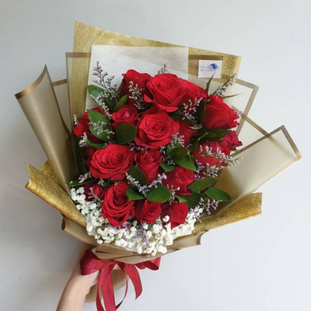 hand buket bunga segar/ buket bunga mawar/ buket malang/kado malang