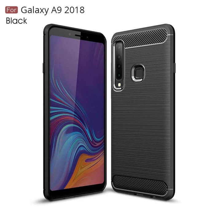 SAMSUNG A9 2018 / A5 2016 / J4 2018 SOFTCASE SLIM FIT CARBON IPAKY SILICON HITAM SILIKON CASING HP H