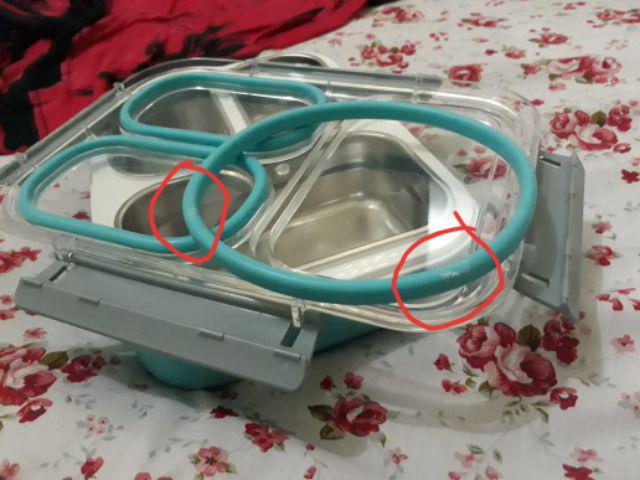 Lunchbox Tedemei 6540 Stainless Steel Sekat 3 / Kotak Makan Anti Tumpah Bocor Lunch Box