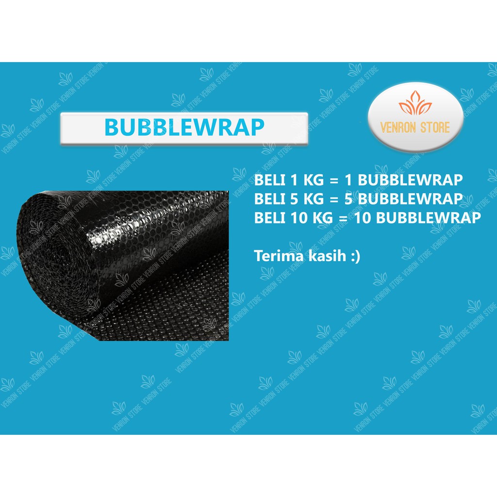 

Tambahan / Extra packing BUBBLE WRAP hitam super kuat / tahan banting