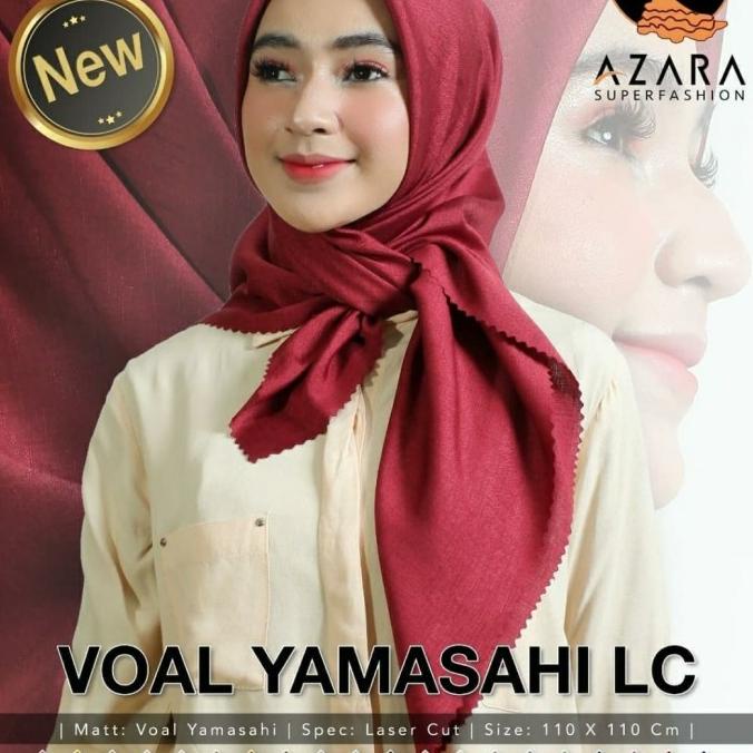 hijab segi empat polos waffle azara yamasahi kerudung grosir termurah