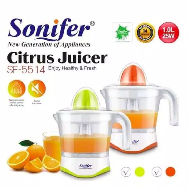 PERASAN ALAT PEMERAS JERUK ELEKTRIK SONIFER CITRUS JUICER 1 LT PRAKTIS ORIGINAL GARANSI RESMI