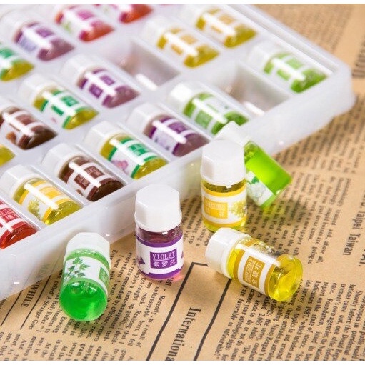 (MAINANKYU) Overview of OUBBGLVS Essential Oils Minyak Aromatherapy Diffusers Floral 3ml 36 PCS - OV01