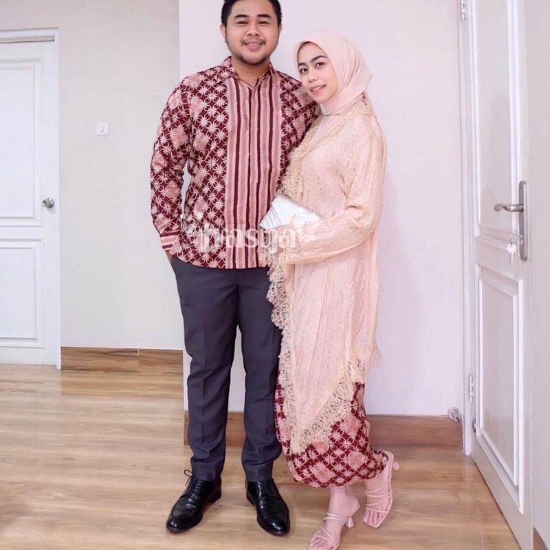 FRASYA BUTIK | Set Kanaya Milo Batik Viscose Outer Lace Renda