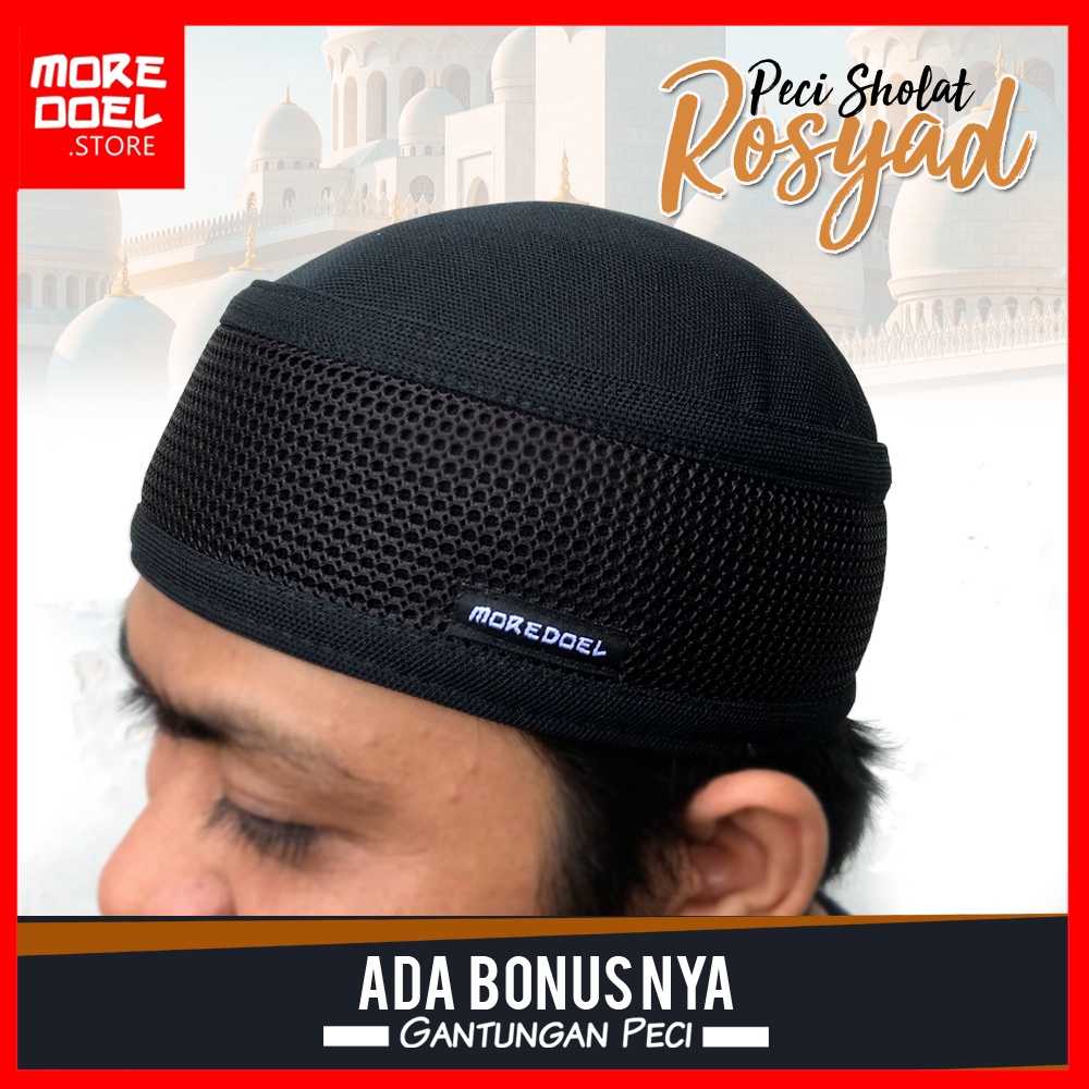 MOREDOEL - Kopiah Peci Hitam Peci Dewasa Rosyad By Moredoel