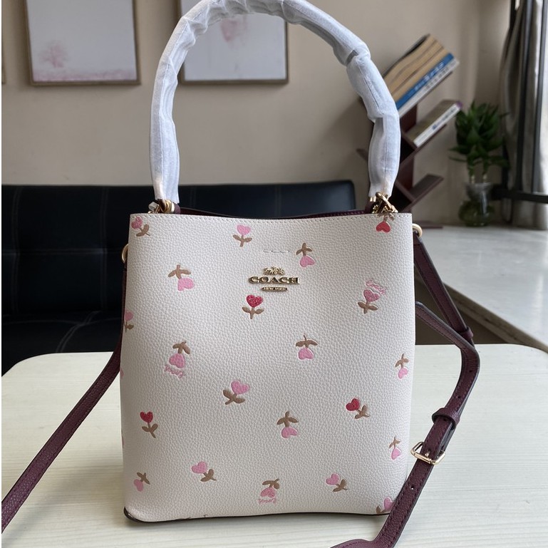 COACH 2811 fashion baru timbul tas ember/tas tangan/tas selempang/tas bahu