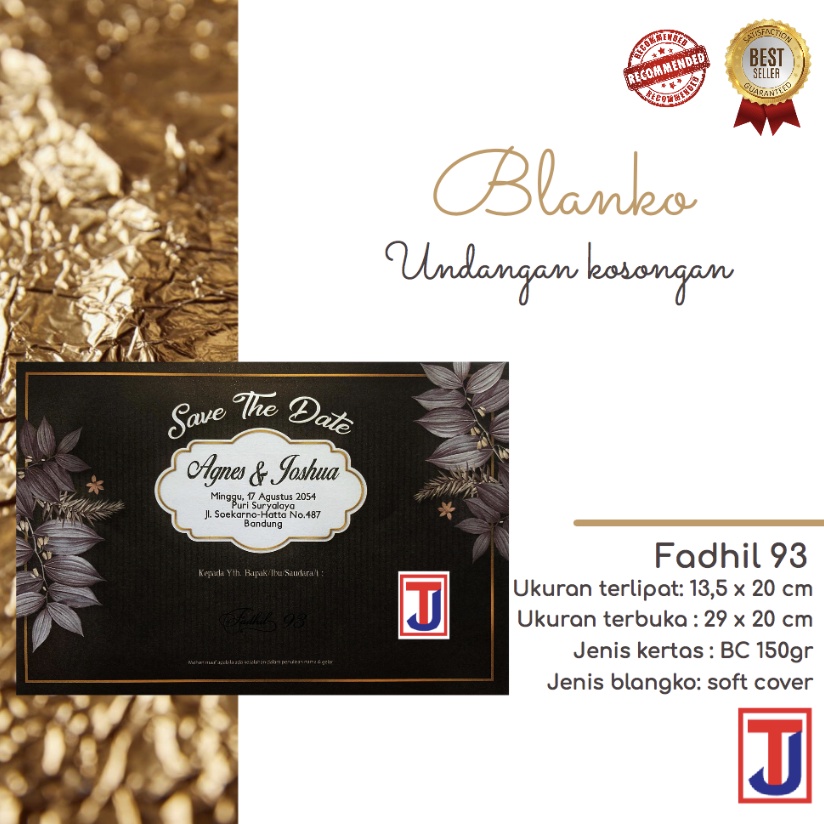 Blangko / Blanko Undangan Pernikahan / Khitan - Fadhil 93