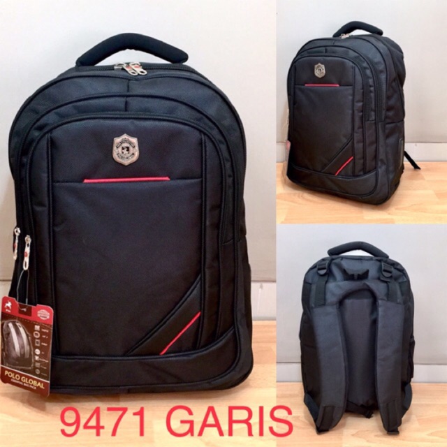 Tas Ransel Pria Polo Global 18 inch / ransel tas / tas pria