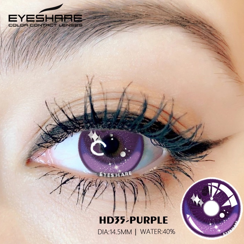 Eyeshare Purple Softlens 14.5mm Shizuku Cosplay Lensa Mata Halloween Soflen