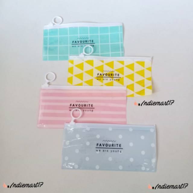 

Tempat Pensil Pencil Case Transparant Tumblr Keren Cute Plastik