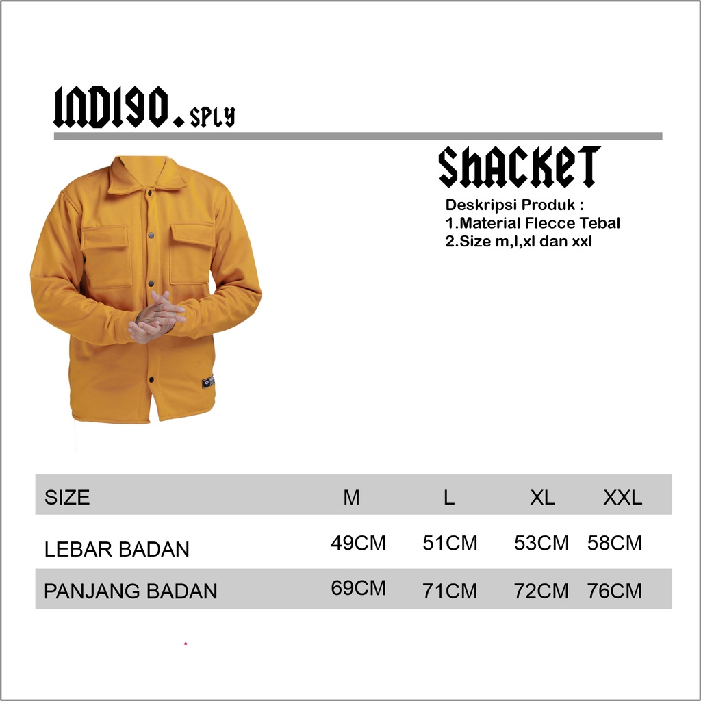 SHACKET JACKET PLEECE / JAKET PRIA ORIGINAL INSTINCT