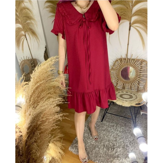 MORI DRESS DARKRED
