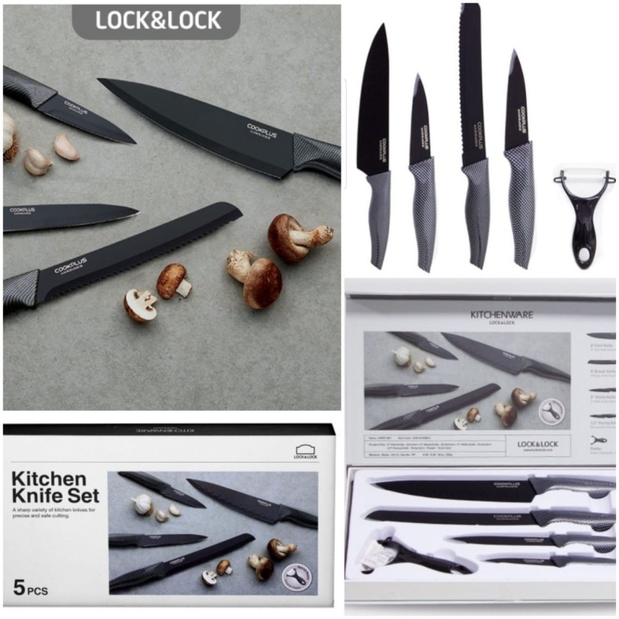 Lock n Lock - Pisau Set Cookplus 5PCS - warna Lock n Lock