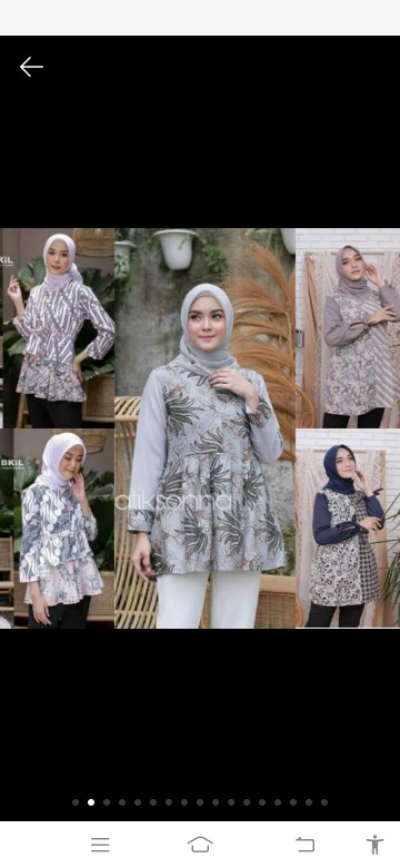 Batik Dolby Dolbi Dobby Doby Tenun Sutra Tulis Katun Atbm Baron Atasan Batik Wanita Sogan Srg308
