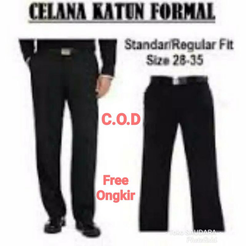 Celana formal pria regular fit