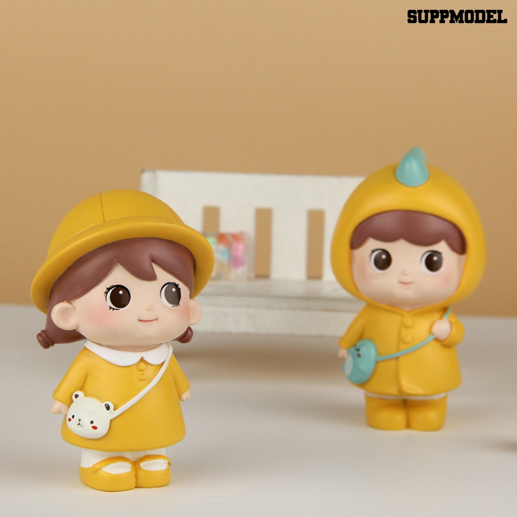 Miniatur Boneka Kartun Bahan Resin Multifungsi Untuk Dekorasi Rumah