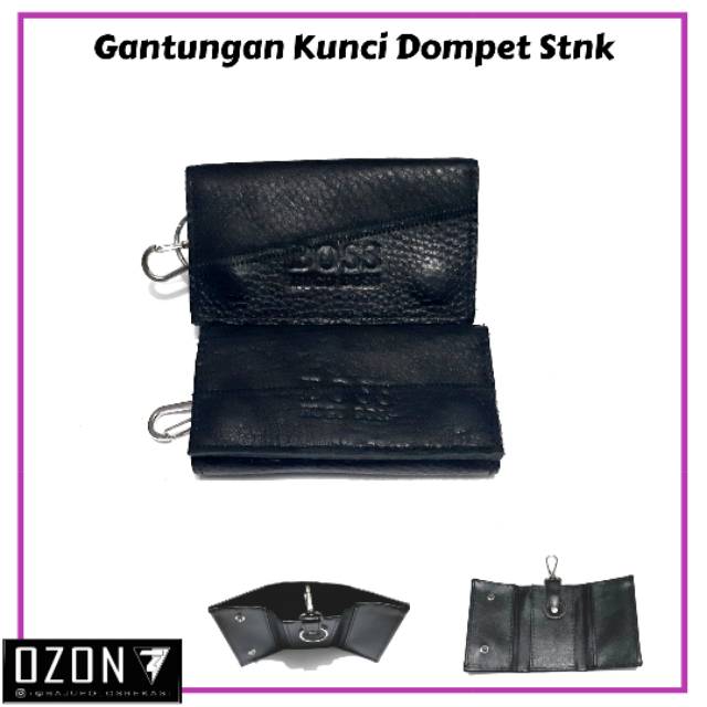 Gantungan kunci motor dan mobil dompet stnk 1 slot 2 sisi