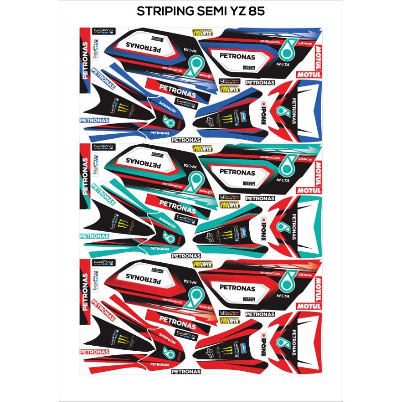 STRIPING/STICKER YAMAHA YZ85/YZ 85 PETRONAS VISIT MALAYSIA