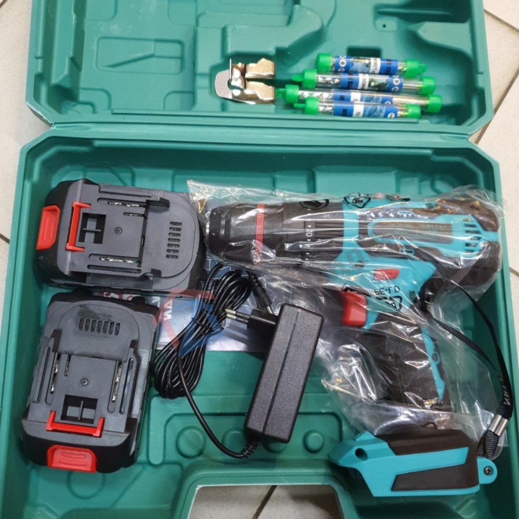 Cordless Impact Set Drill NRT-PRO DC-343 - Bor Tangan Baterai 13 mm 20 V