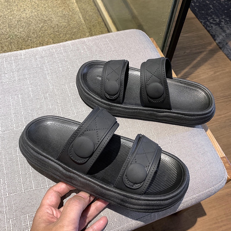 PINKMALL- SANDAL WANITA  SIMPLE KARET NYAMAN IMPORT CLOGS IMPORT ANTI LICIN