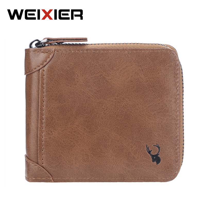 WEIXIER D9185 Dompet Lipat Pria Bifold Pendek Kulit Premium WK-SBY