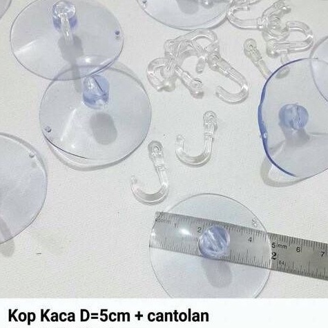 Kop Kaca 5cm Termasuk Cantolan isi 12.