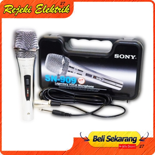 Mic Mirophopone Kabel SONY SN 909 Koper - Mic Vocal