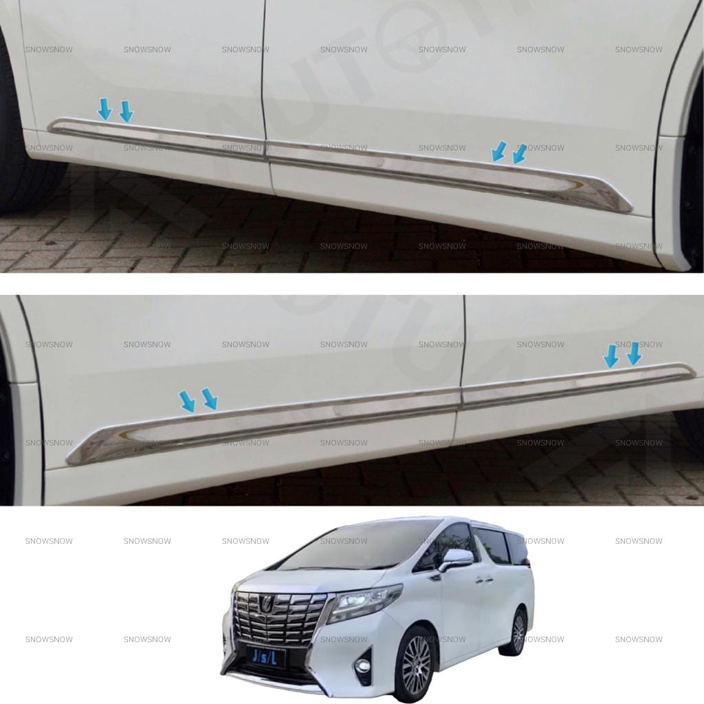 List Body Samping All New Alphard 2015 Side Molding Chrome