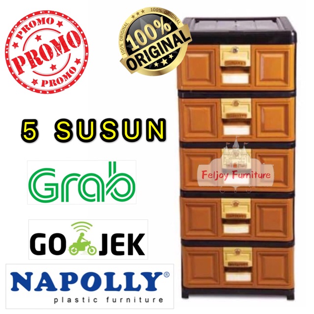 LEMARI PLASTIK NAPOLLY 5 SUSUN -  STB500