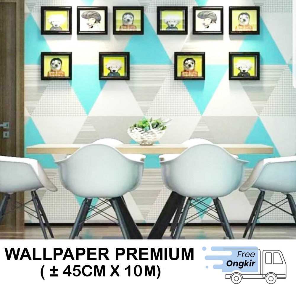 Wallpaper Stiker Dinding Motif Segitiga Hitam Size 45cm x Wallpaper Stiker Dinding Motif Segitiga Hitam Size 45cm x