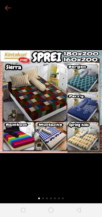 Sprei Kintakun 160 Motif Arnita / Nadine / Agnesia / Chloe