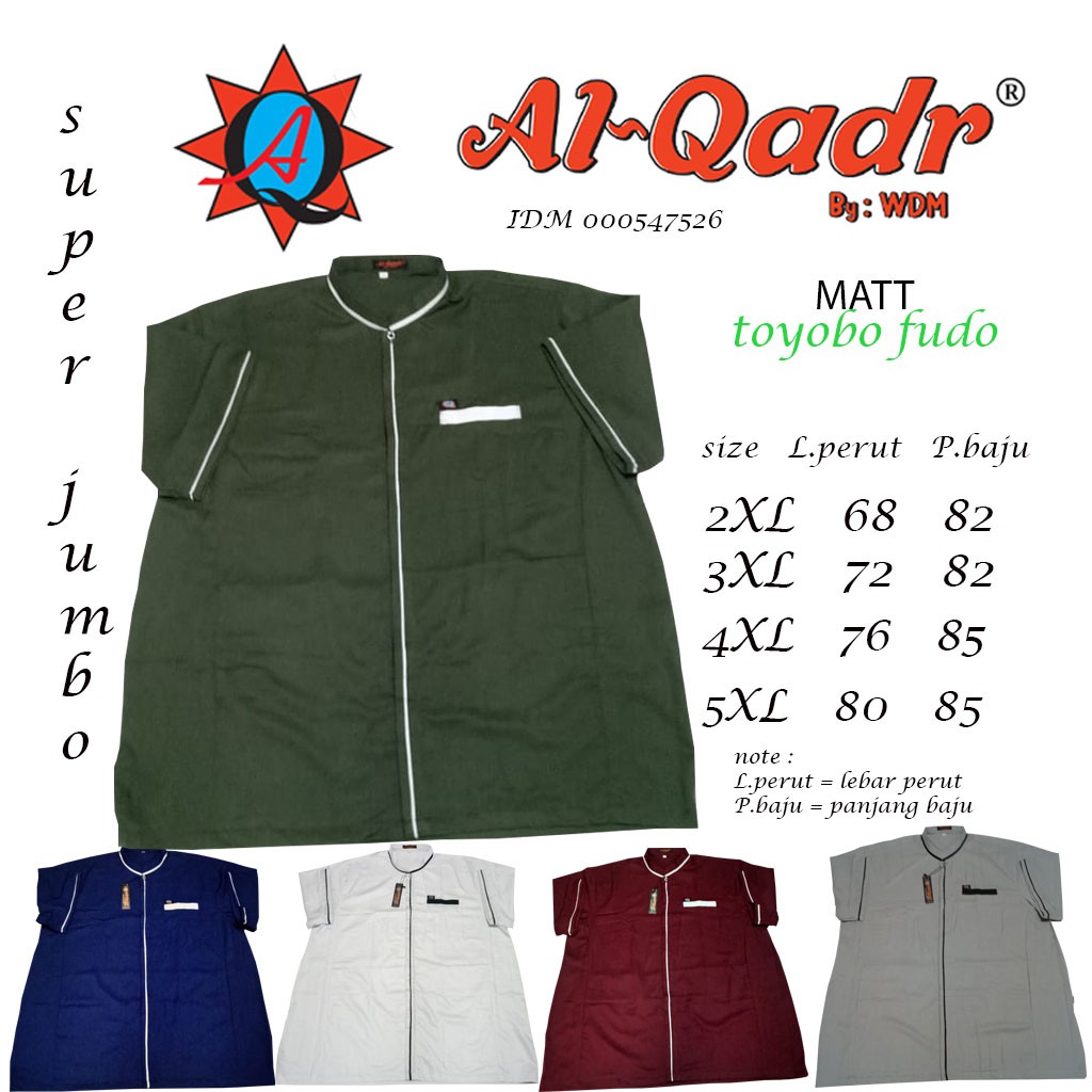 Baju Koko Pria Dewasa JumboTerbaru Al qadr &amp; AB Alkahfi Bareno Jumbo Lenggan Pendek Katun