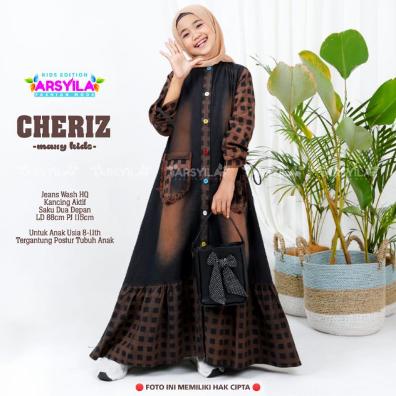 Gamis Syari Anak Zafeera Ied Series. Ori Assyabiya Syari Cheriz Gamis Anak Perempuan Umur 8 Sampai