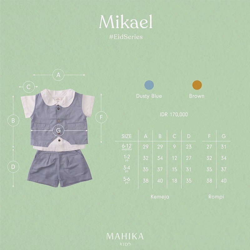 Mahika Kids Eid Series - Mikael (Ready Stock)