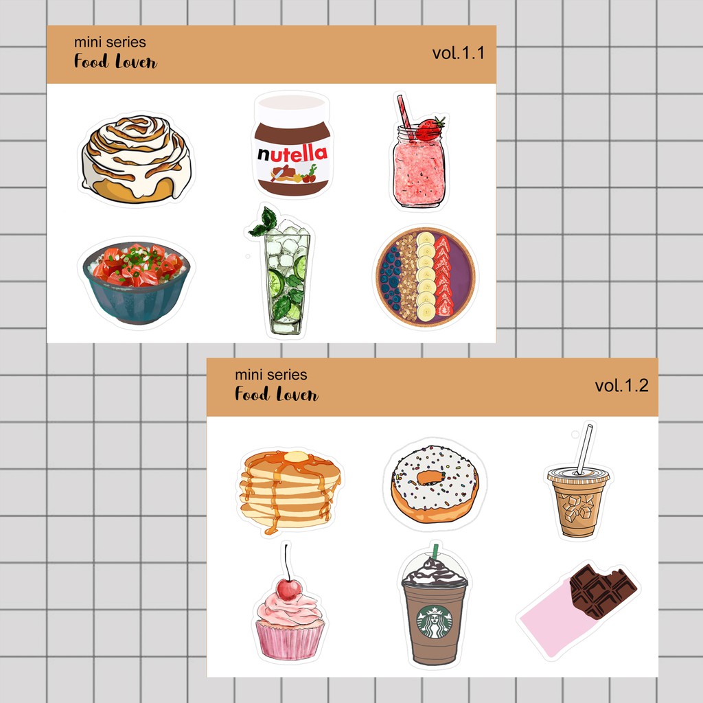 

Stiker Tumblr HP aesthetic / Stiker Laptop custom / stiker HP / Stiker Kpop | FOOD LOVER MINI 1