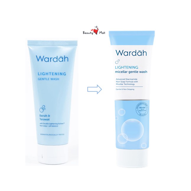 Wardah Lightening Micellar GENTLE WASH 50ml | Kemasan Lama 60ml