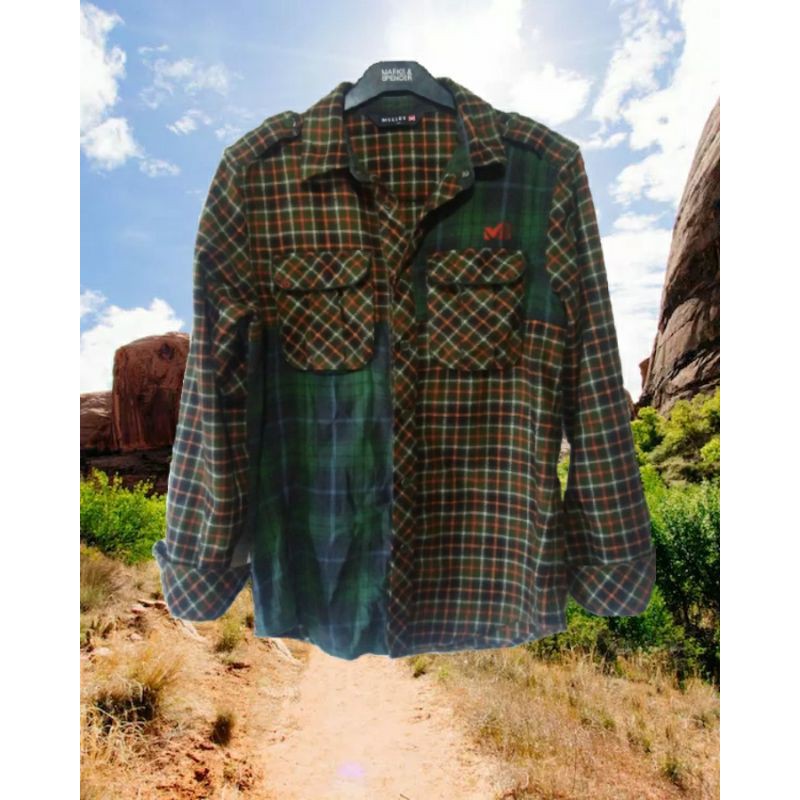 kemeja flanel millet second original mulus