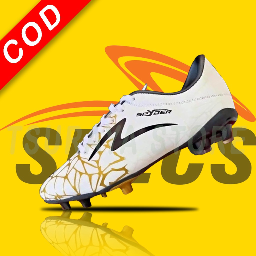 sepatu sepak bola sepakbola SPECS SPYDER PUTIH GOLD murah berkualitas