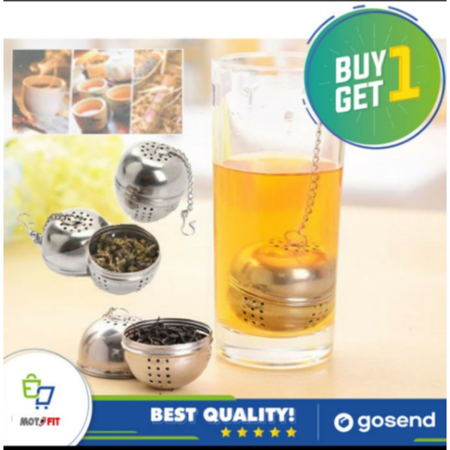 PAKET 2 PCS Tempat Teh Besi Stainless  Alat Seduh Teh ocha matcha