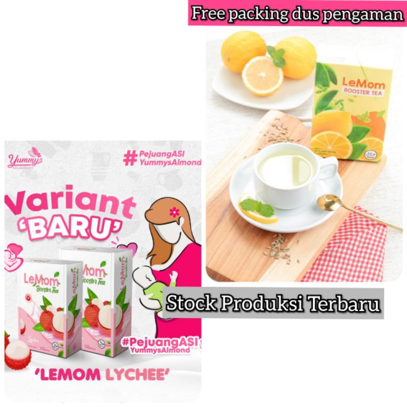 Lemom Asi Booster Tea Rasa Leci &amp; Lemon / Lemom Teh Pelancar Asi